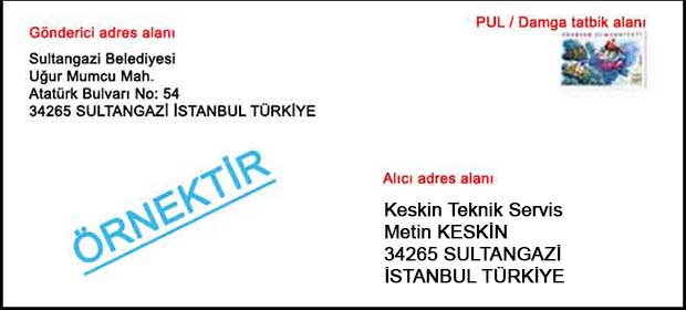 Sultangazi postakodu doğru adres nasıl yazılır